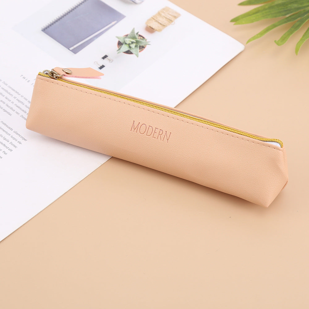 Wholesale Pu Solid Color Pencil Case